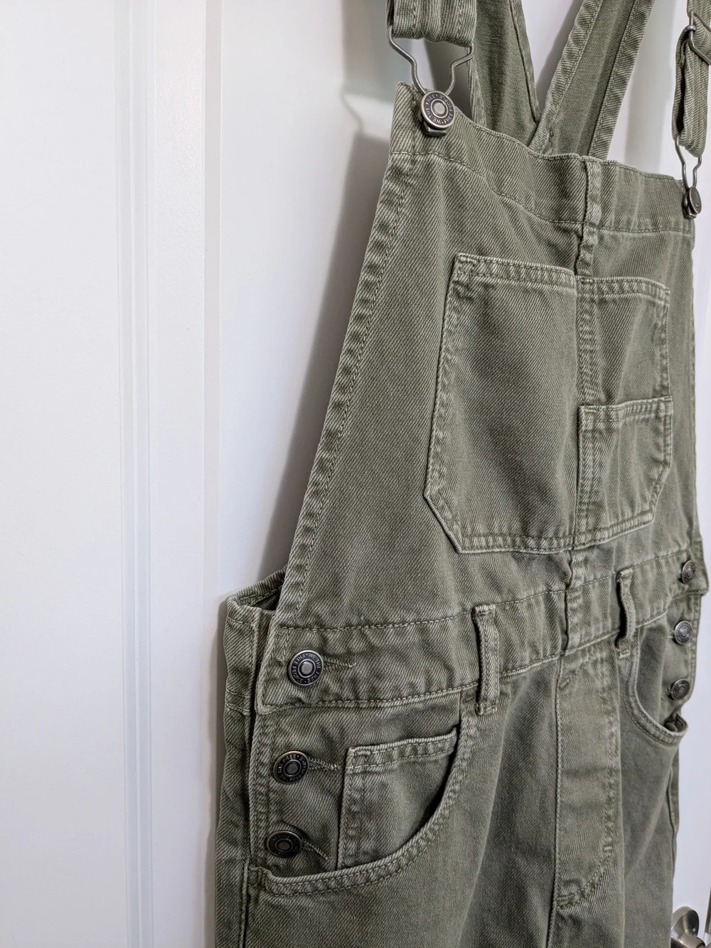 We The Free Military Green Ziggy Denim Overalls XS Great Used Condition - Picture 5 of 9